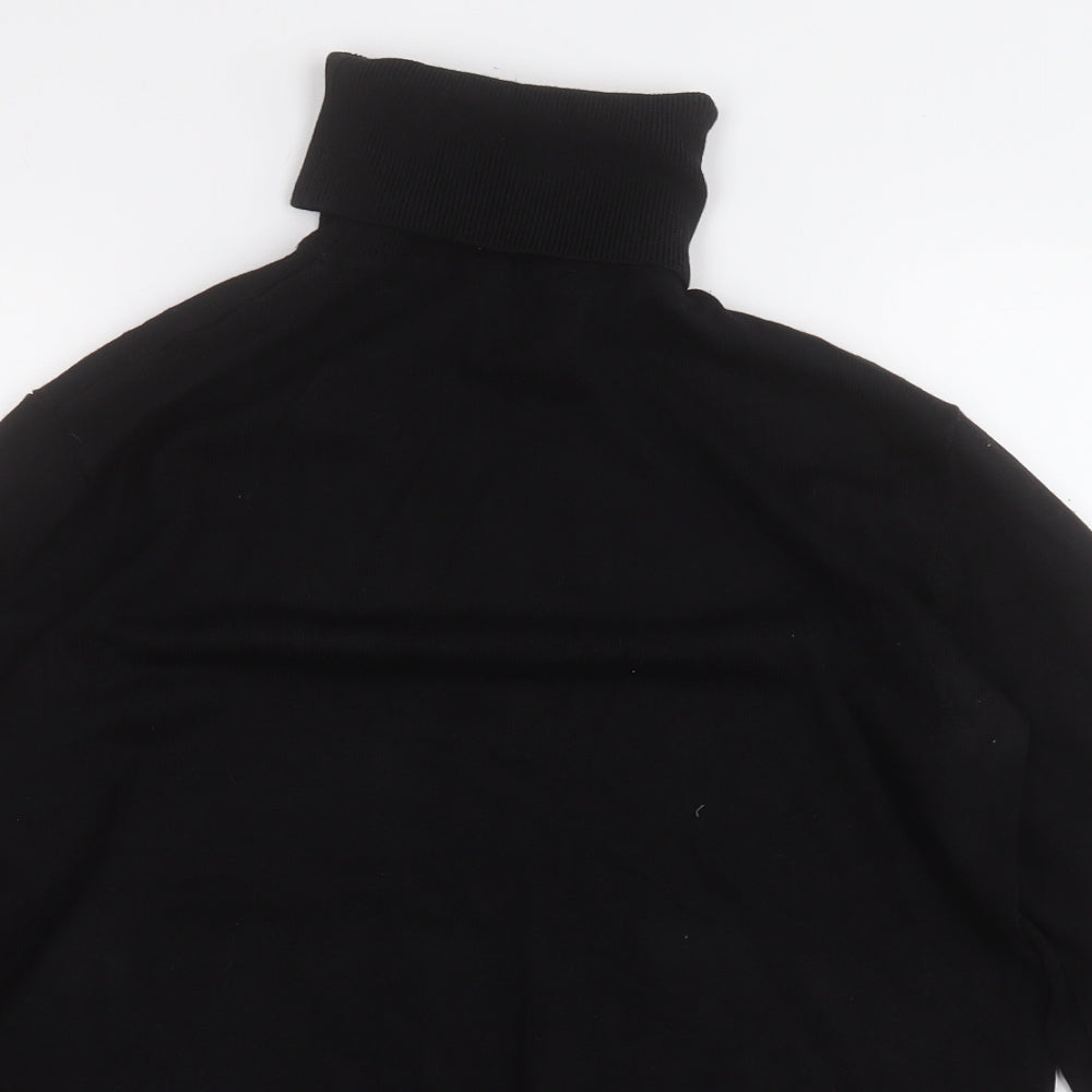 Avenue Womens Black Roll Neck  Viscose Pullover Jumper Size 8