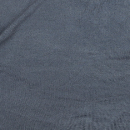 Atlantic Bay Mens Blue Round Neck  Acrylic Pullover Jumper Size XL