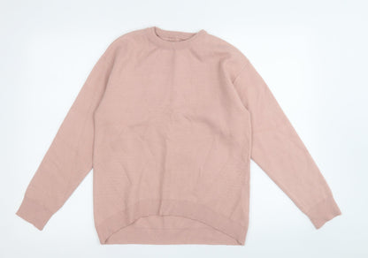 Primark Womens Pink Round Neck  Polyester Pullover Jumper Size 2XS