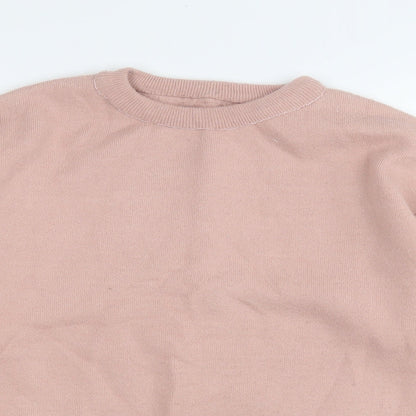 Primark Womens Pink Round Neck  Polyester Pullover Jumper Size 2XS