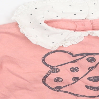 George Girls Pink  Cotton Pullover Sweatshirt Size 3-4 Years   - Pudsey