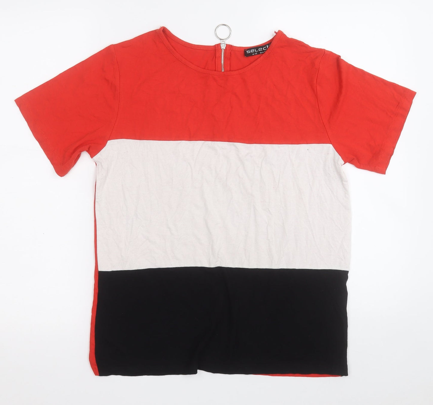 Womens UK Size 12 Select Multicoloured Basic T-Shirt