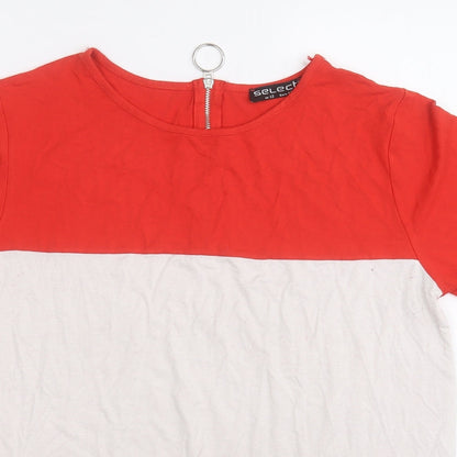 Womens UK Size 12 Select Multicoloured Basic T-Shirt