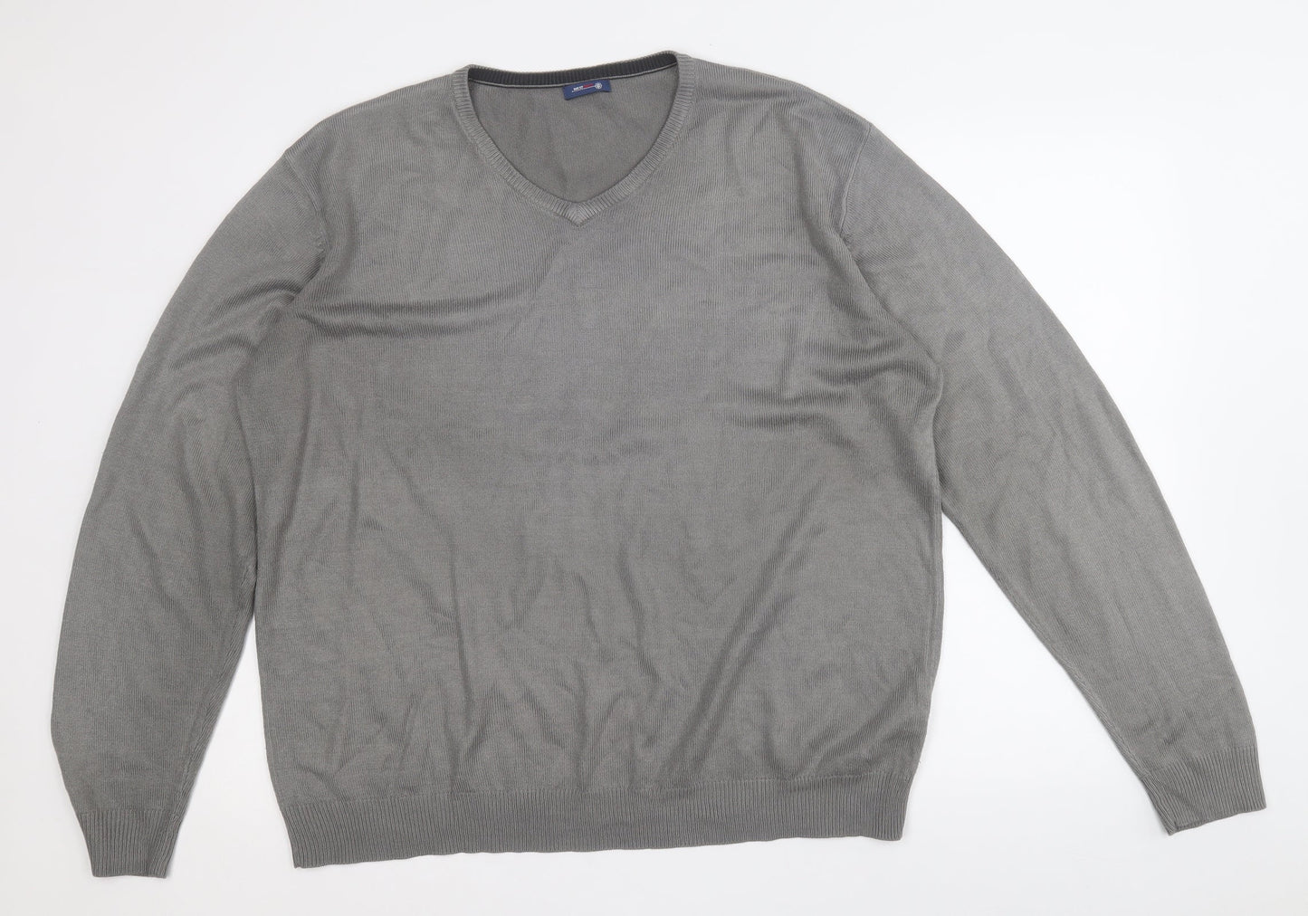 westrock Mens Grey Round Neck  Acrylic Pullover Jumper Size L