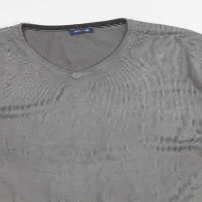westrock Mens Grey Round Neck  Acrylic Pullover Jumper Size L