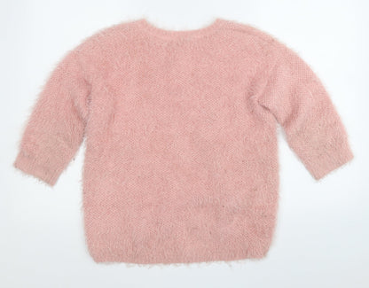 Womens UK Size 10 Marks and Spencer Pink Pullover Jumper