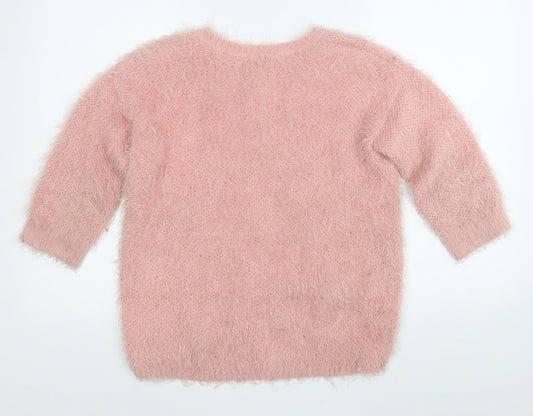 Womens UK Size 10 Marks and Spencer Pink Pullover Jumper