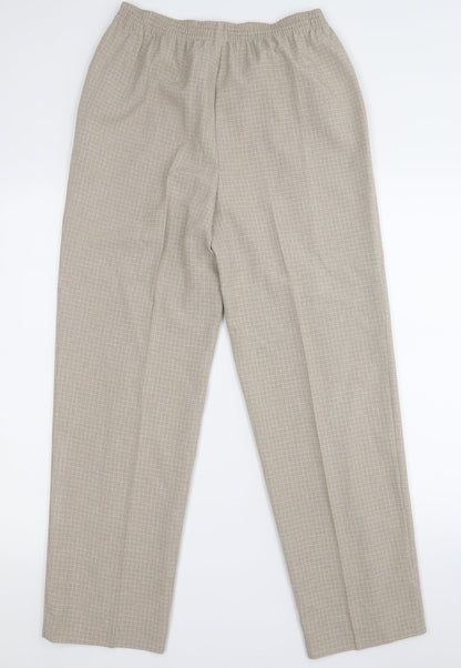 Womens UK Size 10 Marks and Spencer Regular Fit Dress Pants Brown Trousers