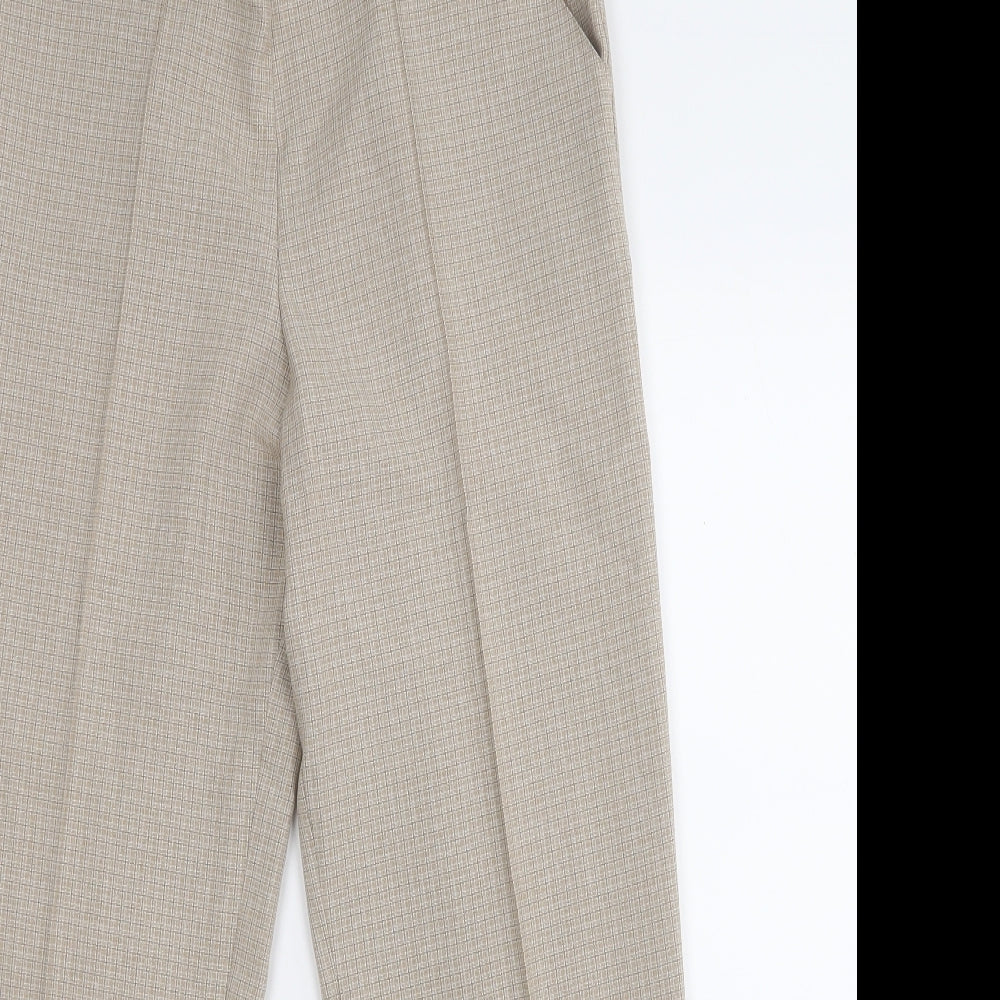 Womens UK Size 10 Marks and Spencer Regular Fit Dress Pants Brown Trousers