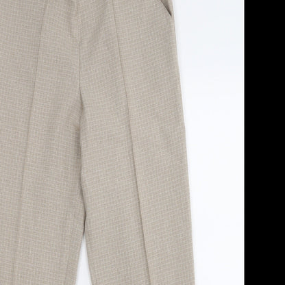 Womens UK Size 10 Marks and Spencer Regular Fit Dress Pants Brown Trousers
