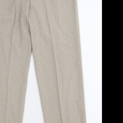 Womens UK Size 10 Marks and Spencer Regular Fit Dress Pants Brown Trousers