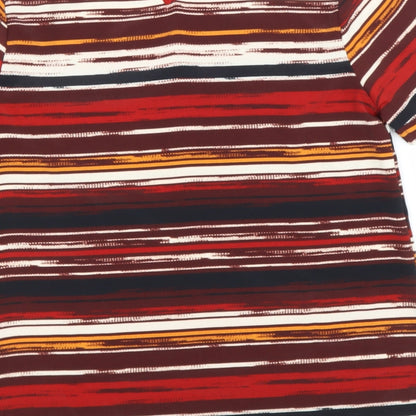 Primark Womens Multicoloured Round Neck Striped Polyester Pullover Jumper Size 8