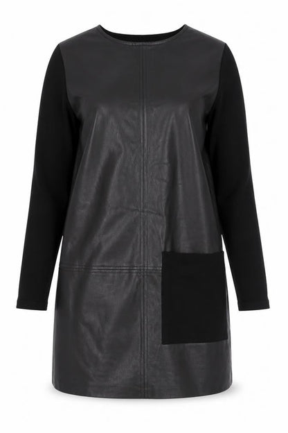 Zara Knit Womens Black  Polyester Shift  Size S  Round Neck