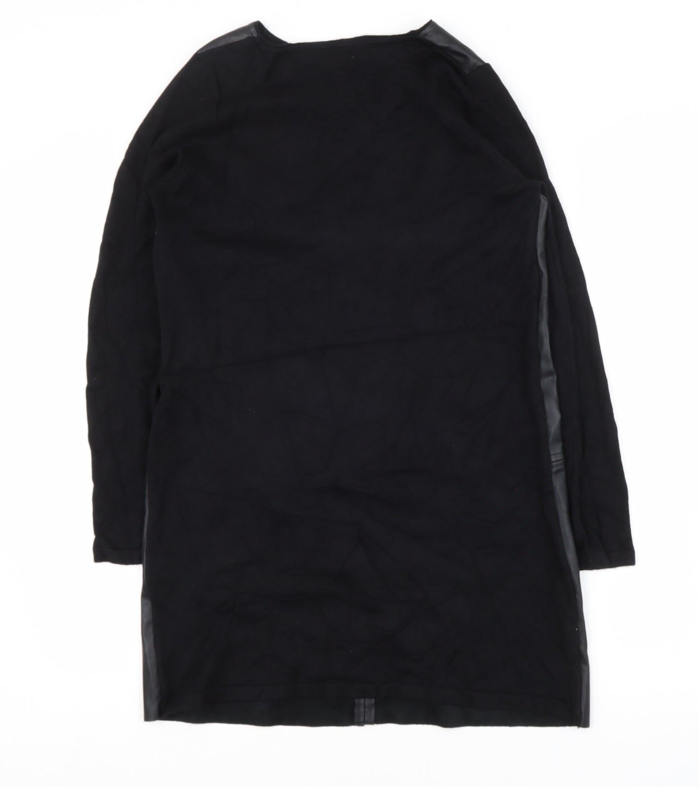 Zara Knit Womens Black  Polyester Shift  Size S  Round Neck