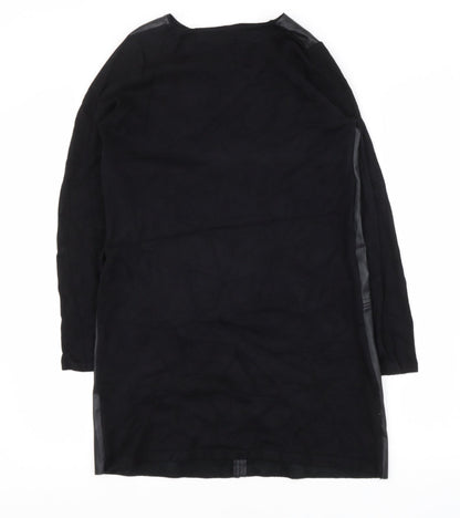 Zara Knit Womens Black  Polyester Shift  Size S  Round Neck
