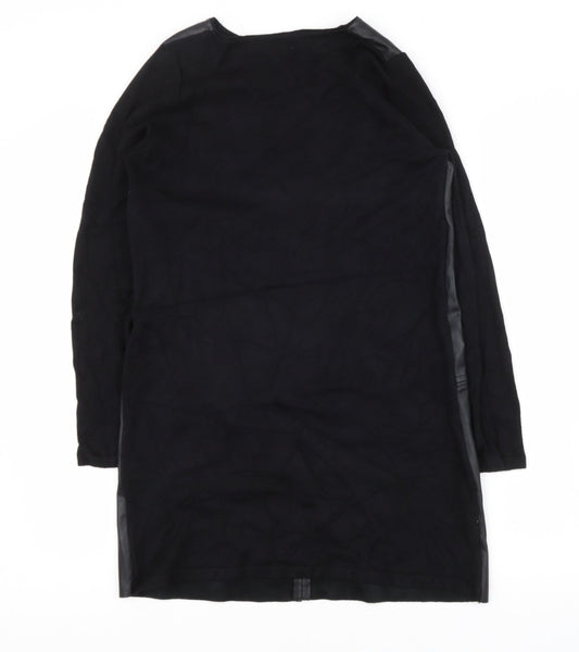 Zara Knit Womens Black  Polyester Shift  Size S  Round Neck