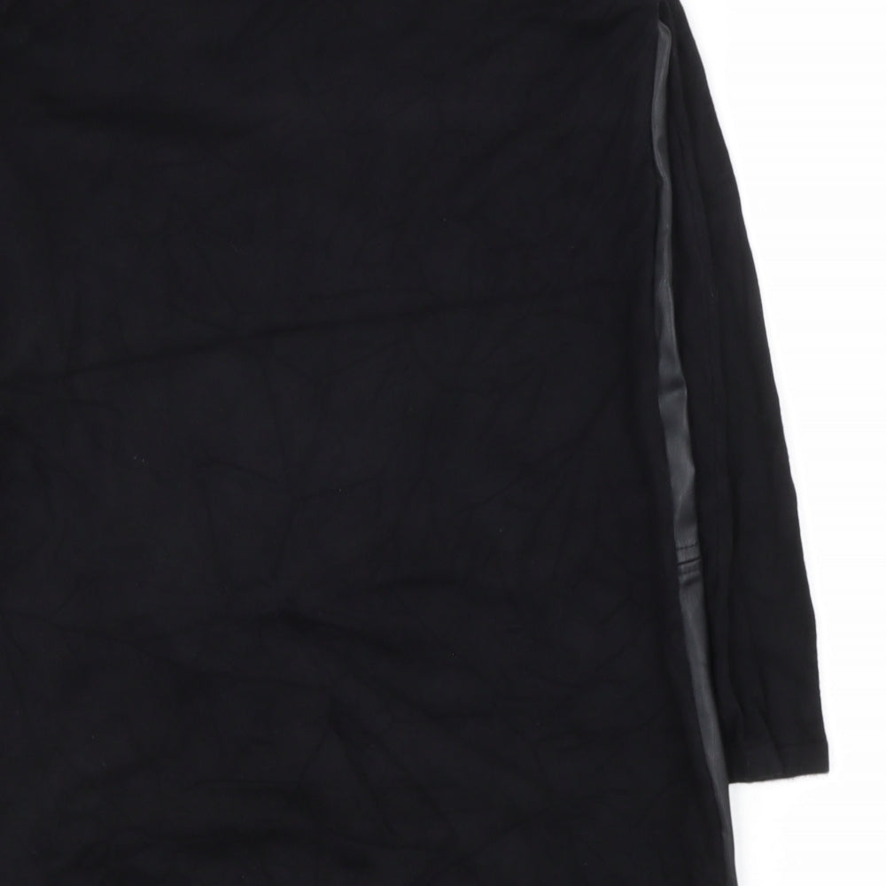 Zara Knit Womens Black  Polyester Shift  Size S  Round Neck