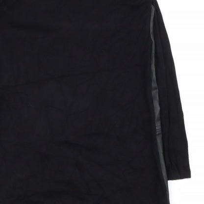 Zara Knit Womens Black  Polyester Shift  Size S  Round Neck