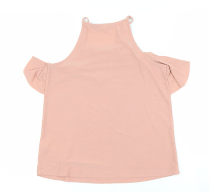 Womens UK Size 6 New Look Pink Basic Blouse