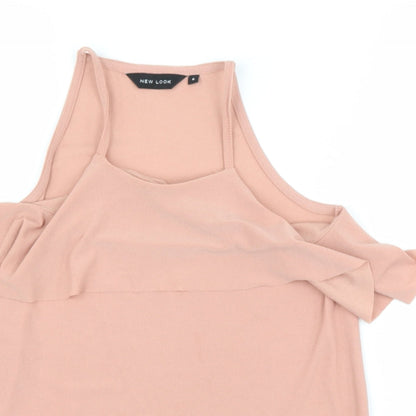 Womens UK Size 6 New Look Pink Basic Blouse