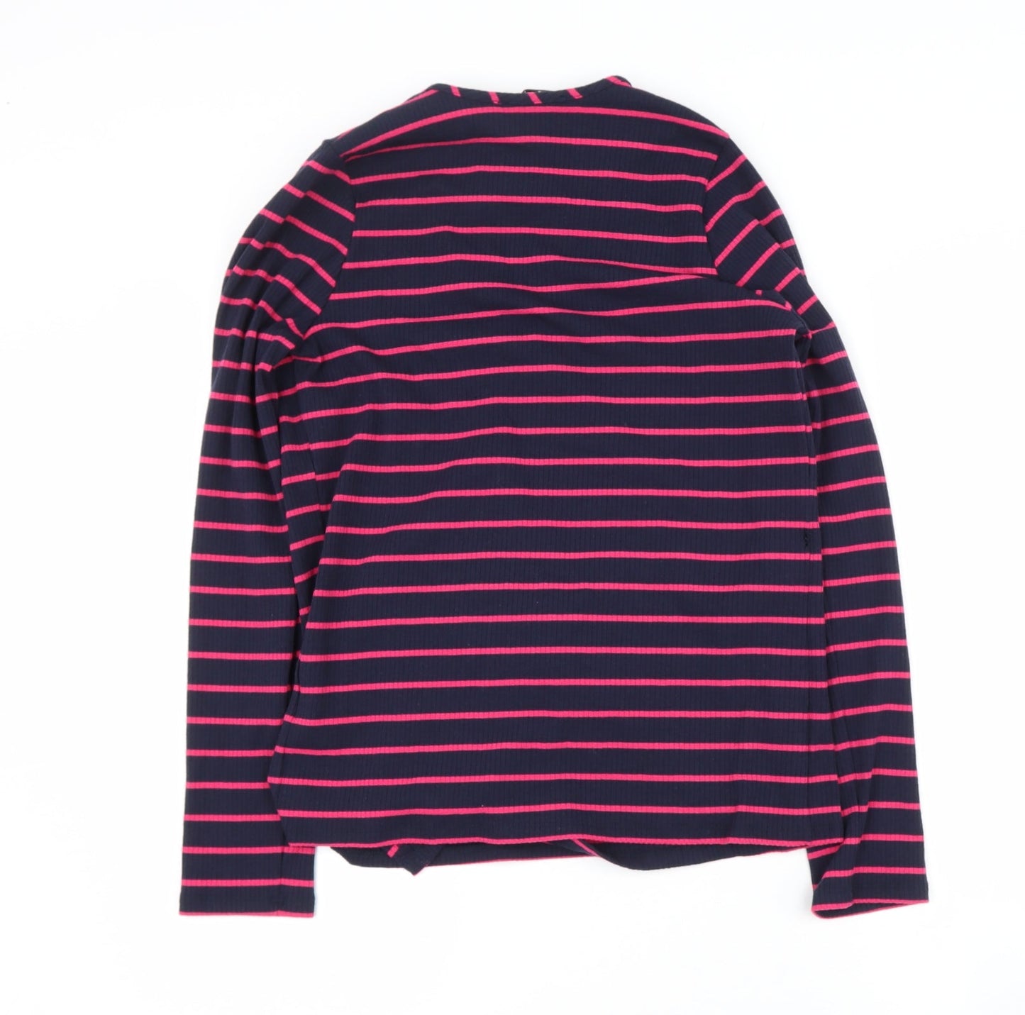 find. Womens Blue V-Neck Striped Polyester Wrap Jumper Size L