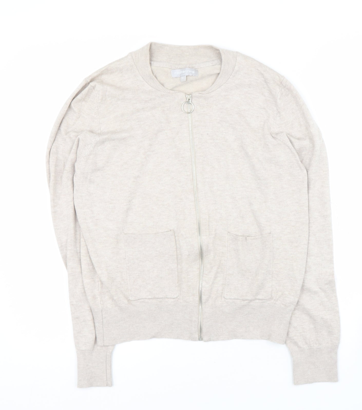 Womens UK Size 14 Red Herring Beige Cardigan Jumper