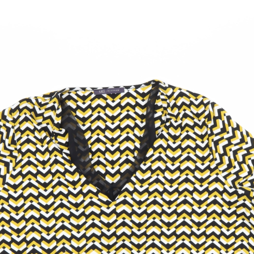 Womens UK Size 18 Marks and Spencer Gold Basic Blouse
