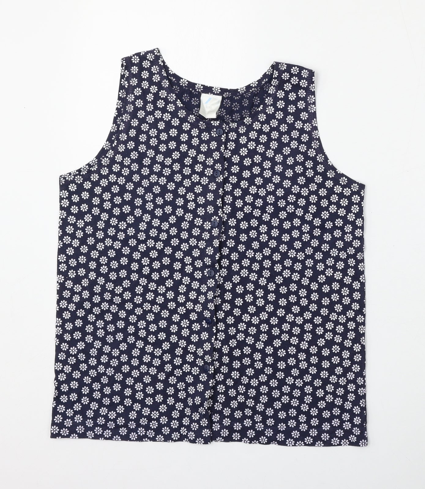Womens UK Size S Preworn Blue Basic Blouse