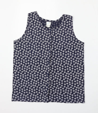 Womens UK Size S Preworn Blue Basic Blouse