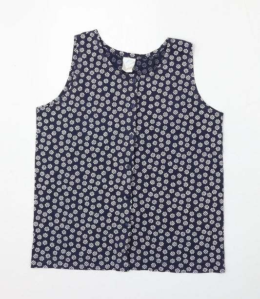 Womens UK Size S Preworn Blue Basic Blouse