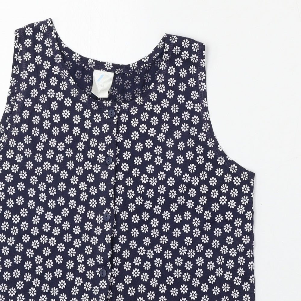 Womens UK Size S Preworn Blue Basic Blouse