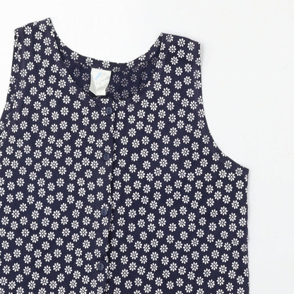 Womens UK Size S Preworn Blue Basic Blouse