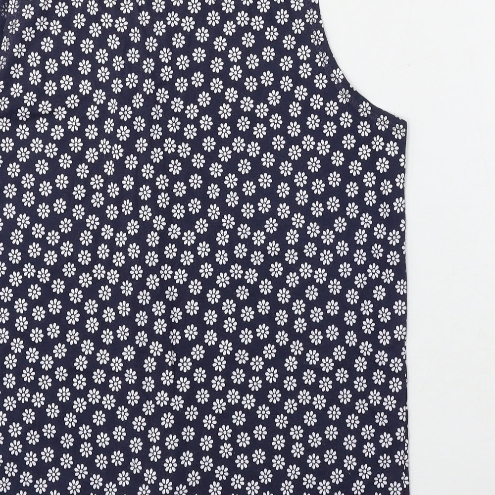 Womens UK Size S Preworn Blue Basic Blouse