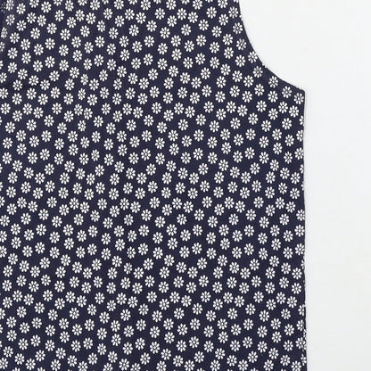 Womens UK Size S Preworn Blue Basic Blouse