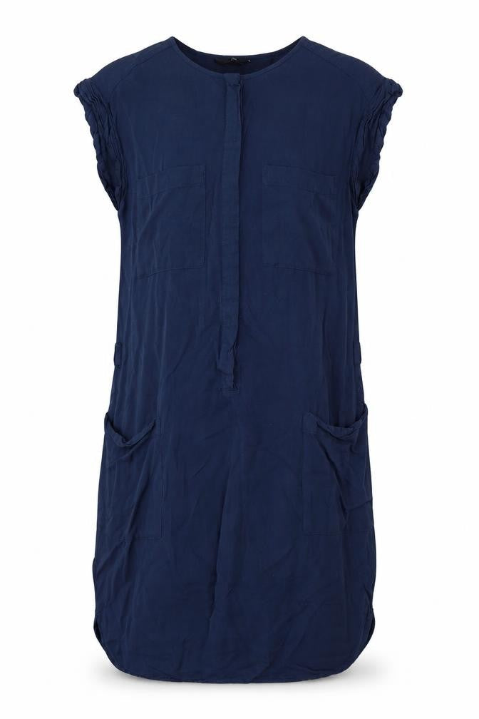 H&M Womens Blue  Viscose Pencil Dress  Size 10  Round Neck