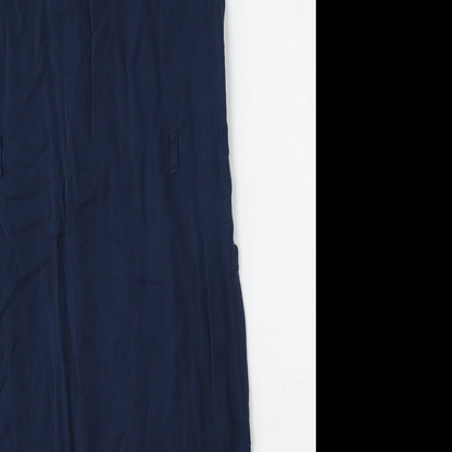 H&M Womens Blue  Viscose Pencil Dress  Size 10  Round Neck