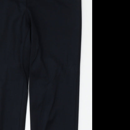Marks and Spencer Womens Blue  Viscose Trousers  Size 12 L27 in Regular