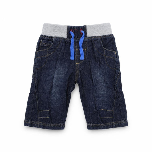 Babaluno Boys Blue  Cotton Jogger Jeans Size 3-6 Months