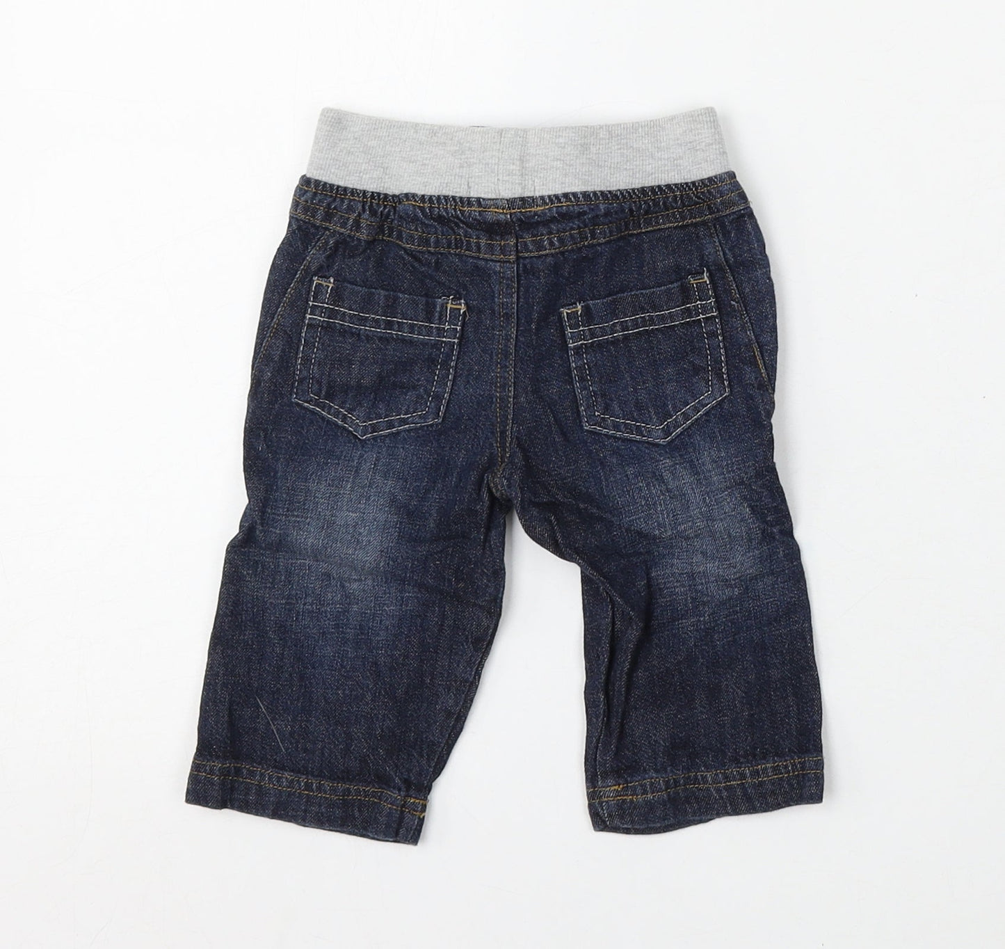 Babaluno Boys Blue  Cotton Jogger Jeans Size 3-6 Months