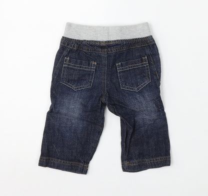 Babaluno Boys Blue  Cotton Jogger Jeans Size 3-6 Months
