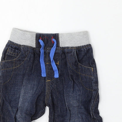 Babaluno Boys Blue  Cotton Jogger Jeans Size 3-6 Months