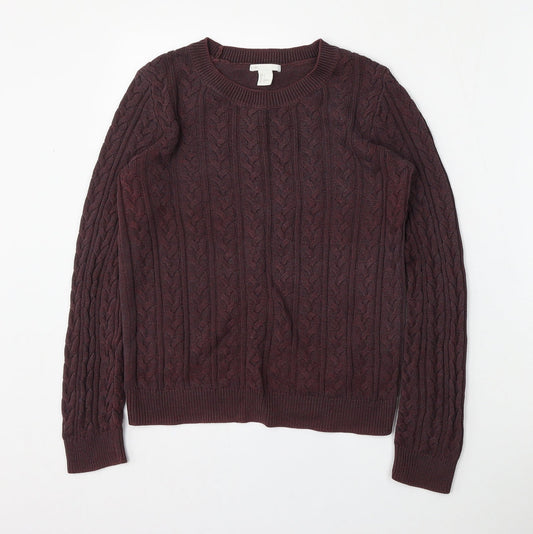 Womens UK Size S H&M Red Pullover Jumper