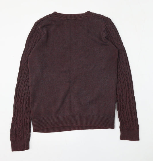 Womens UK Size S H&M Red Pullover Jumper