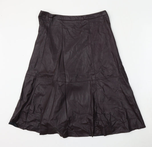 NEXT Womens Brown  Polyester Skater Skirt Size 12