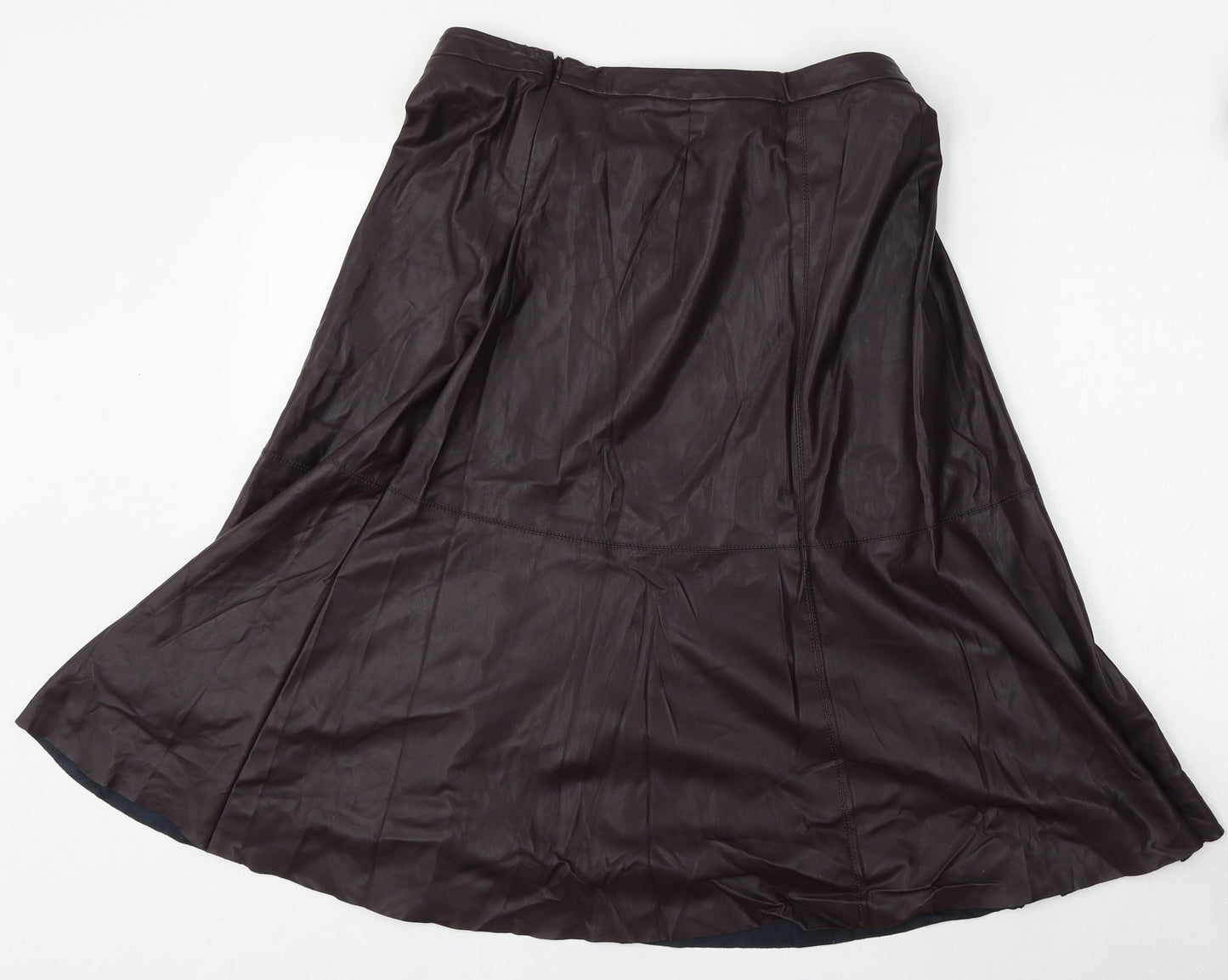 NEXT Womens Brown  Polyester Skater Skirt Size 12