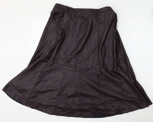 NEXT Womens Brown  Polyester Skater Skirt Size 12