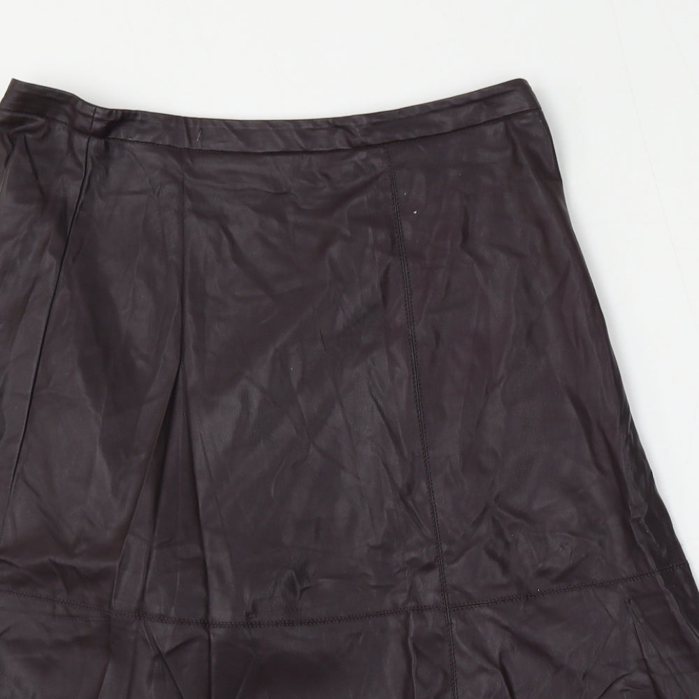 NEXT Womens Brown  Polyester Skater Skirt Size 12
