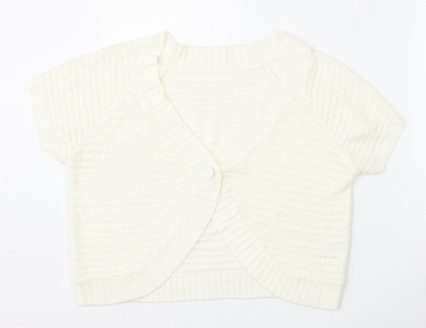 Womens UK Size L BM Ivory Cardigan Jumper