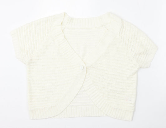 Womens UK Size L BM Ivory Cardigan Jumper