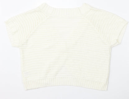 Womens UK Size L BM Ivory Cardigan Jumper